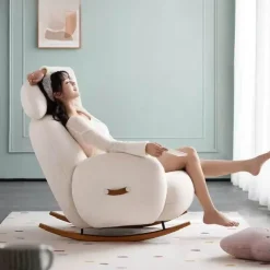 Minimalist Rocking Chair - Modern Cloud Comfort Design