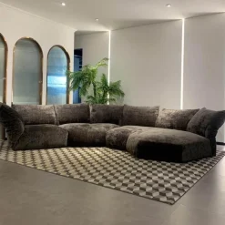 Minimalist Velvet Sofa - Italian Modern Design Adjustable Comfort