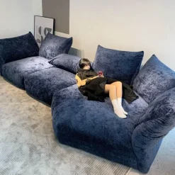 Minimalist Velvet Sofa - Italian Modern Design Adjustable Comfort