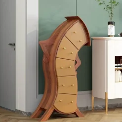 Minimalist Wooden Cabinet - Playful Storage Solution