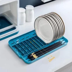Minimalistische Küchen-Aufbewahrungsbox mit Deckel – einfacher Abtropf-Organizer