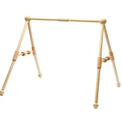 Minimalistisches Baby-Aktivitätsgymnastik-Set aus Holz – Natürlicher Spielplatz für Kleinkinder