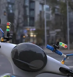 Mini-Motorrad-Signalleuchte – Blinker im Ampel-Stil