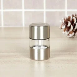 Mini-Salz- und Pfeffermühle aus Edelstahl – kompakte Küchengewürzmühle für frische Kräuter