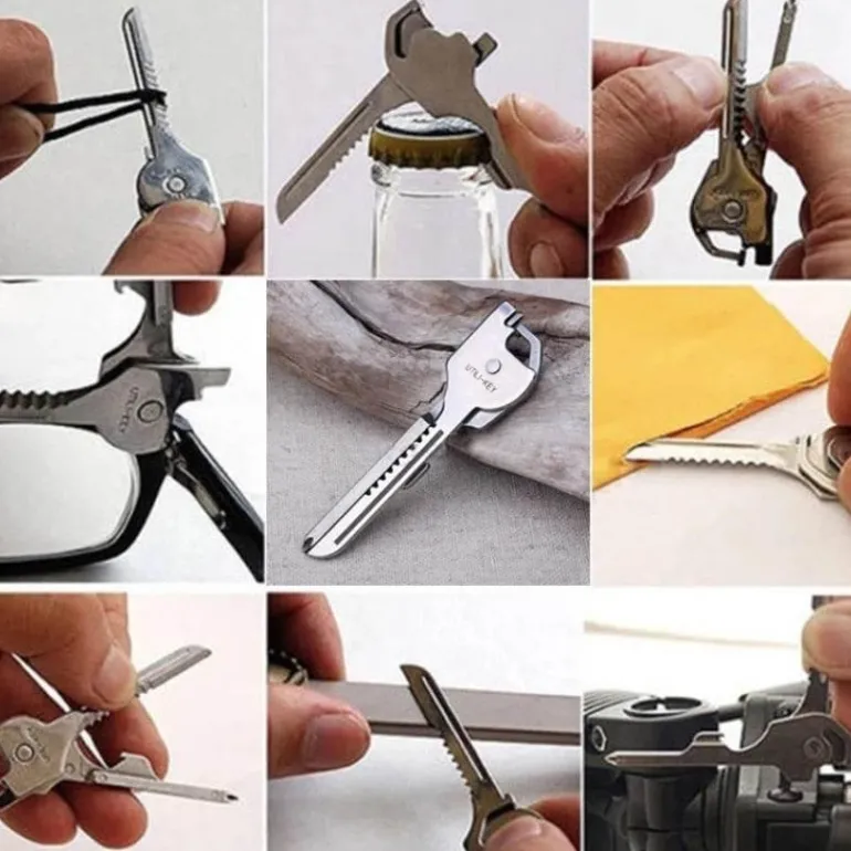 Mini-Schlüsselanhänger-Taschenwerkzeug – All-in-One-Multifunktionsgerät