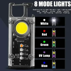 Mini-Schlüsselanhänger-Taschenlampe – leuchtendes Notlicht