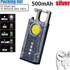 Mini-Schlüsselanhänger-Taschenlampe – leuchtendes Notlicht