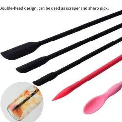 Mini-Silikonspatel-Set – Doppelseitiger Sahne- und Marmeladenschaber