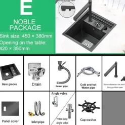 Mini-Spüle aus Edelstahl – Versteckte Tassenspüle