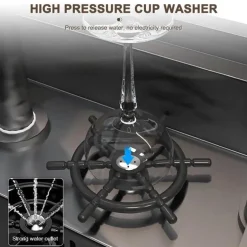 Mini-Spüle aus Edelstahl – Versteckte Tassenspüle