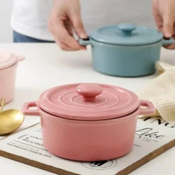 Mini-Suppenschüssel aus Keramik mit Deckel – vielseitiges Kochgeschirr für Babynahrung