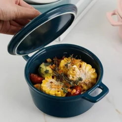 Mini-Suppenschüssel aus Keramik mit Deckel – vielseitiges Kochgeschirr für Babynahrung