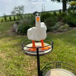 Mittelfinger-Entenfigur – Schrullige Wohndekoration aus Kunstharz