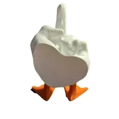 Mittelfinger-Entenfigur – Schrullige Wohndekoration aus Kunstharz