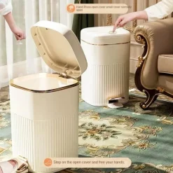 Mülleimer mit luxuriösem Deckel – Mülleimer mit großem Fassungsvermögen für Küche und Bad