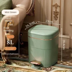 Mülleimer mit luxuriösem Deckel – Mülleimer mit großem Fassungsvermögen für Küche und Bad