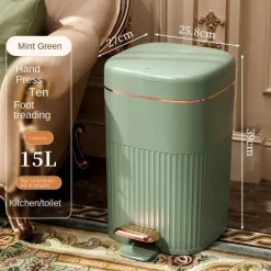 Mülleimer mit luxuriösem Deckel – Mülleimer mit großem Fassungsvermögen für Küche und Bad