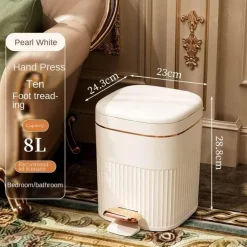 Mülleimer mit luxuriösem Deckel – Mülleimer mit großem Fassungsvermögen für Küche und Bad