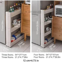 Mobiles Lagerregal mit Rädern – Kompakter Roll-Organizer