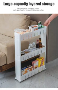 Mobiles Lagerregal mit Rädern – Kompakter Roll-Organizer