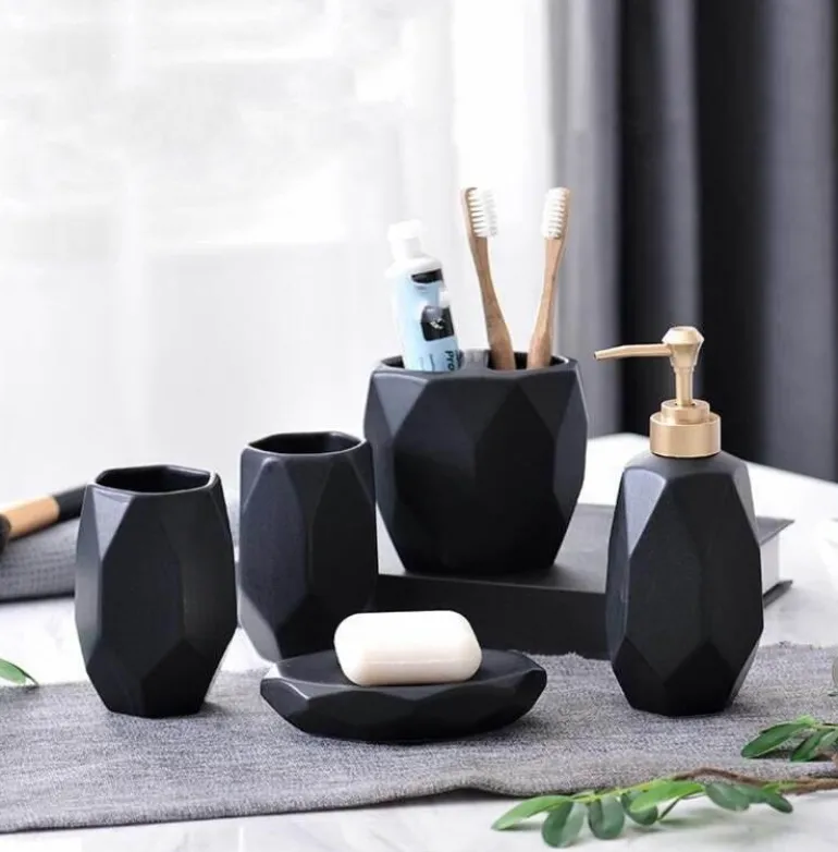 Modern Bath Accessory Set - Menella Collection