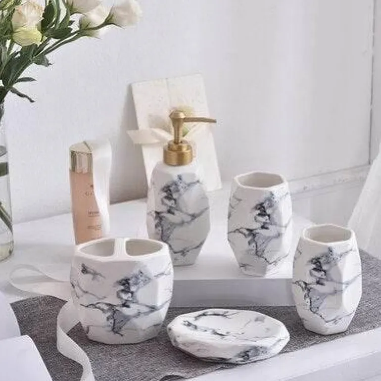Modern Bath Accessory Set - Menella Collection