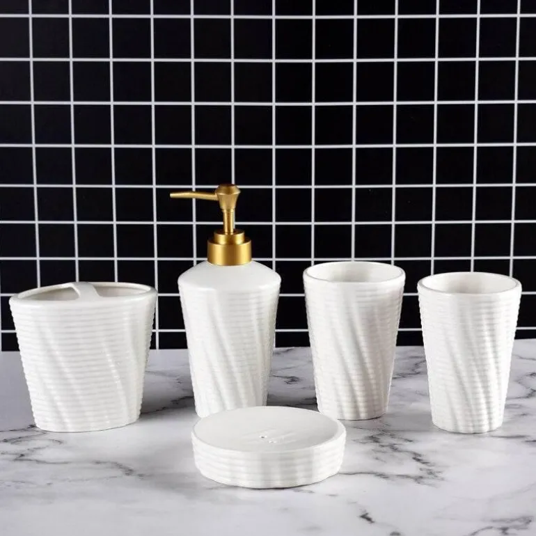 Modern Bath Accessory Set - Menella Collection