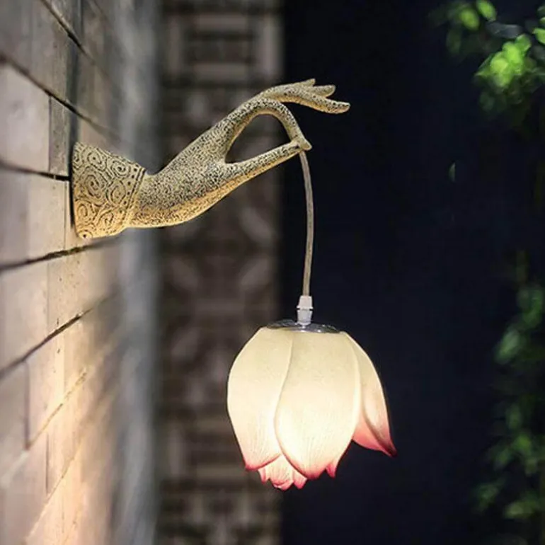Modern Chinese Lotus Wall Lamp - Creative Decorative Lighting