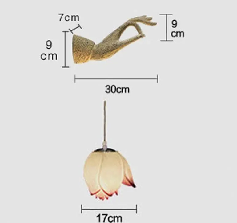 Modern Chinese Lotus Wall Lamp - Creative Decorative Lighting