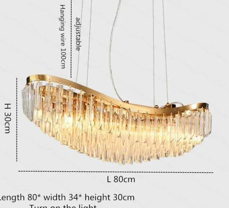 Modern Crystal Chandelier - Dreamy Boat Design Lamp