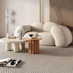 Modern Curved Sofa - Léonie Upholstered Furniture for Stylish Living Rooms