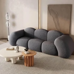 Modern Curved Sofa - Léonie Upholstered Furniture for Stylish Living Rooms