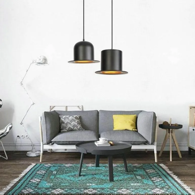 Modern Gentleman Hat Pendant Light - Unique Ceiling Fixture