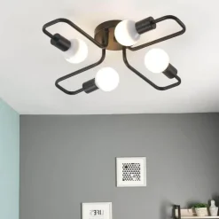 Modern Iron Chandelier - Metal Lighting Fixture