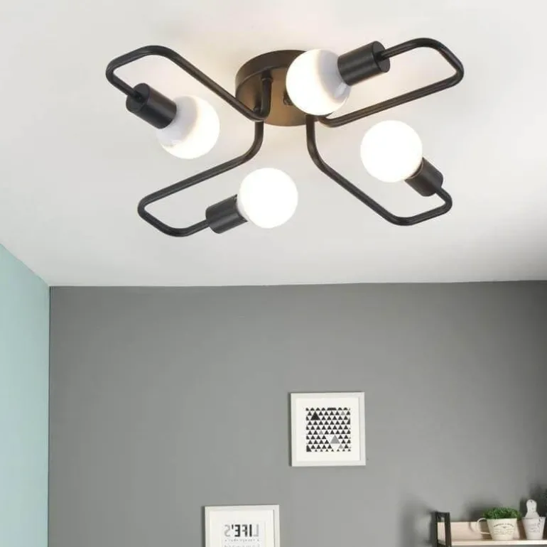 Modern Iron Chandelier - Metal Lighting Fixture