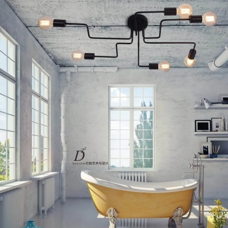 Modern Iron Chandelier - Metal Lighting Fixture