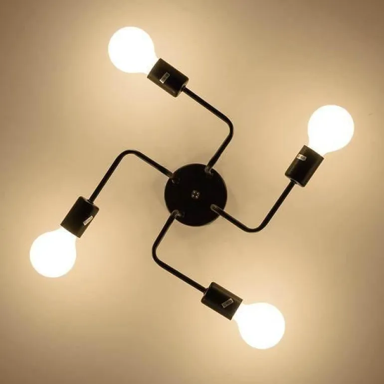 Modern Iron Chandelier - Metal Lighting Fixture