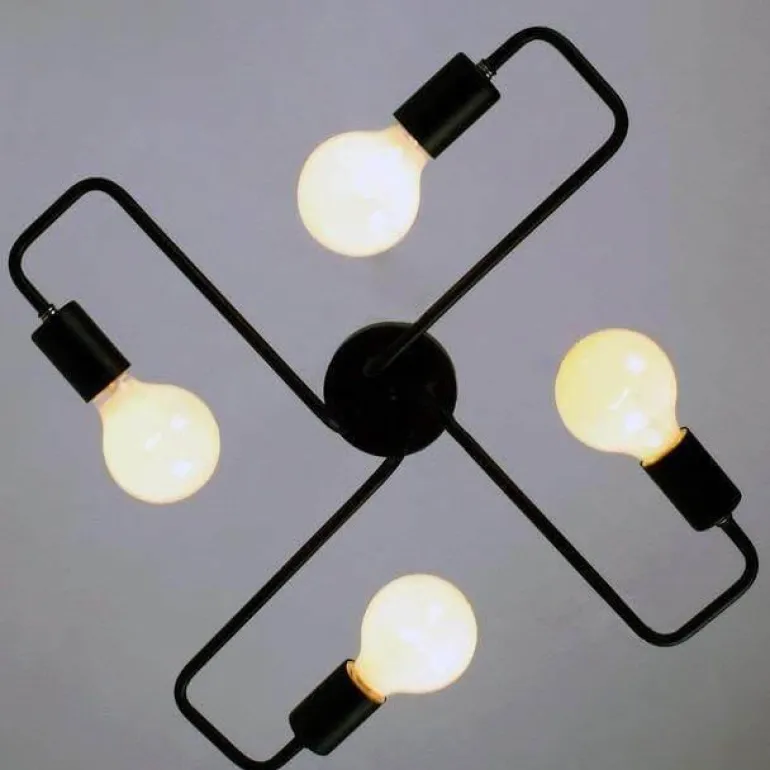 Modern Iron Chandelier - Metal Lighting Fixture