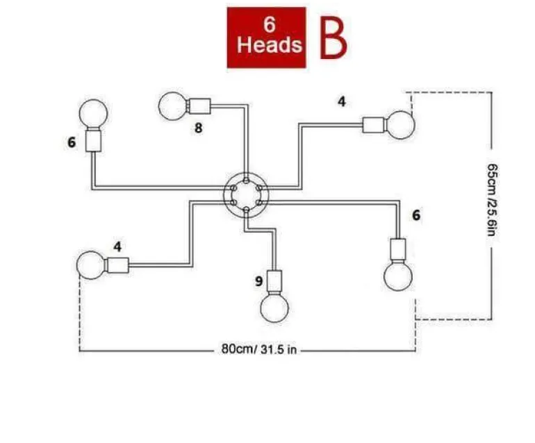 Modern Iron Chandelier - Metal Lighting Fixture