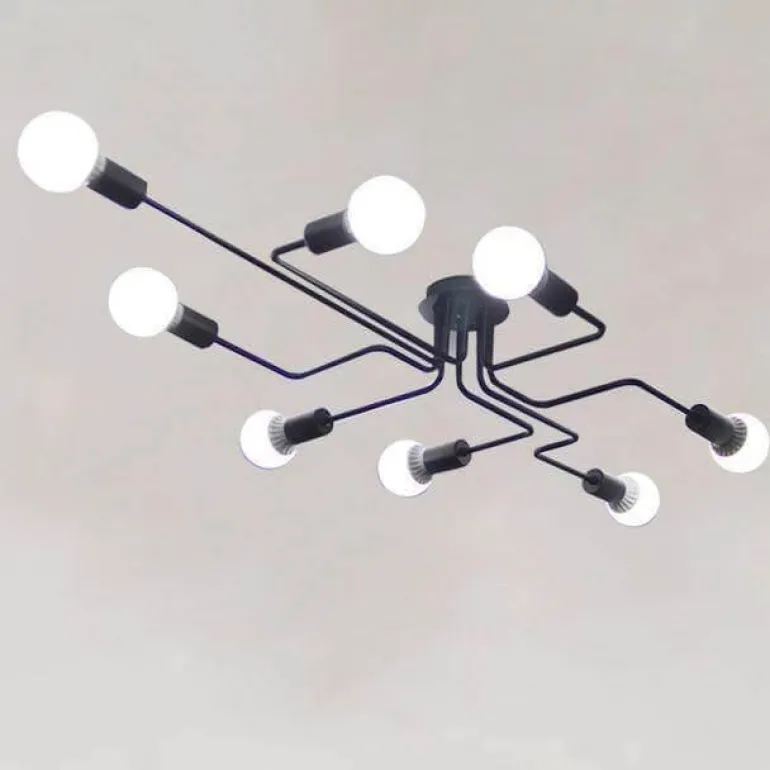 Modern Iron Chandelier - Metal Lighting Fixture