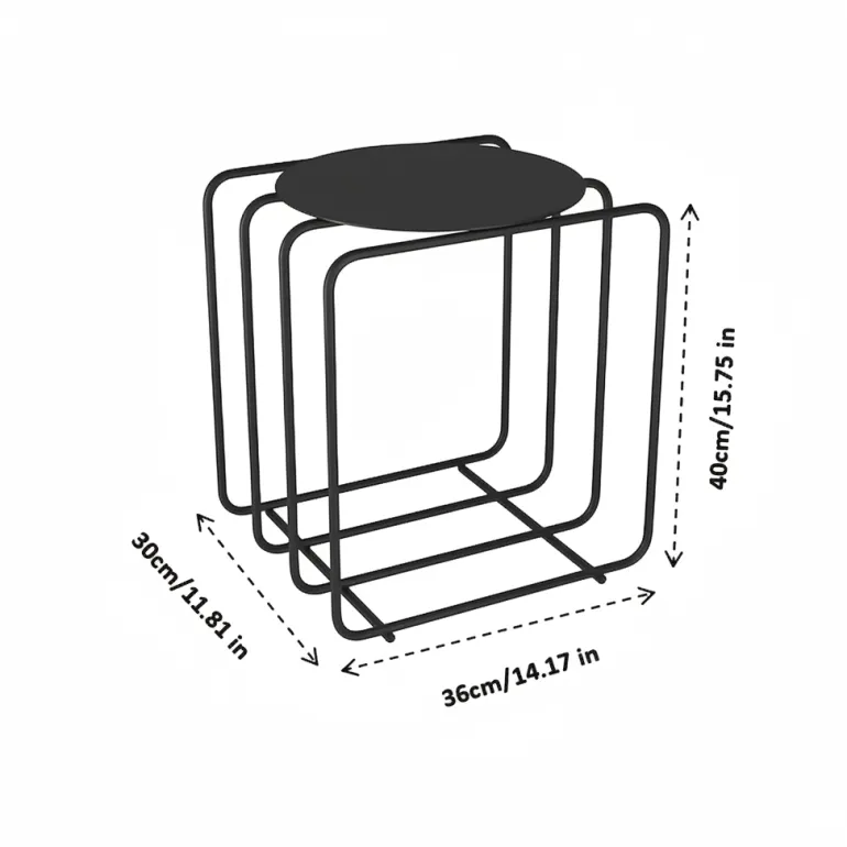 Modern Minimalist Metal Coffee Table – Small Luxury Center Table