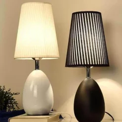 Modern Monochrome Table Lamp - Black and White Lighting