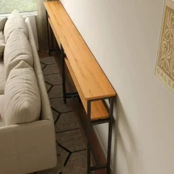 Modern Narrow Sofa Table - Space-Saving Contemporary Design