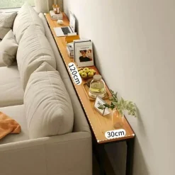 Modern Narrow Sofa Table - Space-Saving Contemporary Design