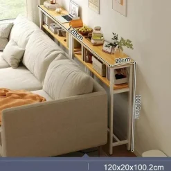 Modern Narrow Sofa Table - Space-Saving Contemporary Design