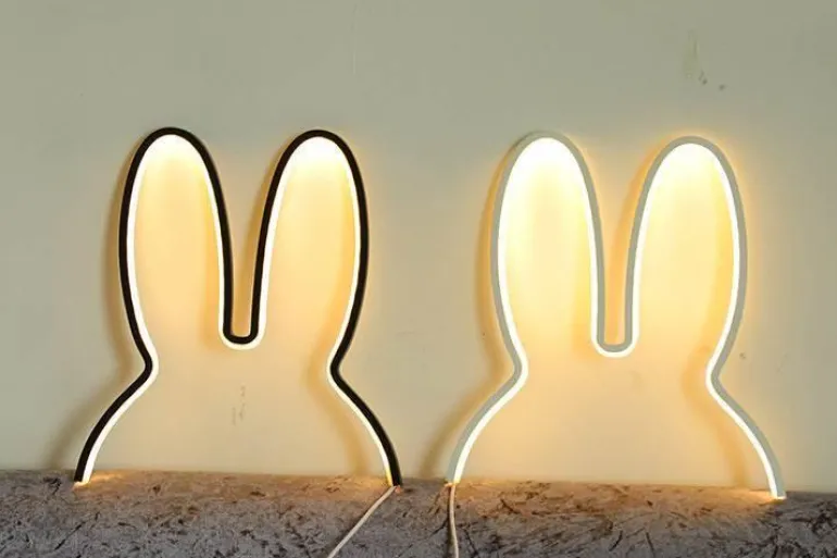 Modern Rabbit Night Lamp - Cute LED Bedroom Lighting