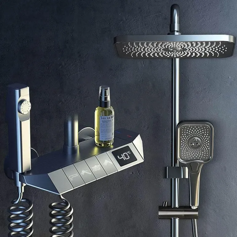 Modern Rainfall Shower Set - Elegant Showerhead with Luxury Design