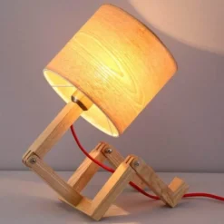 Modern Solid Wood Table Lamp - Stylish Indoor Lighting