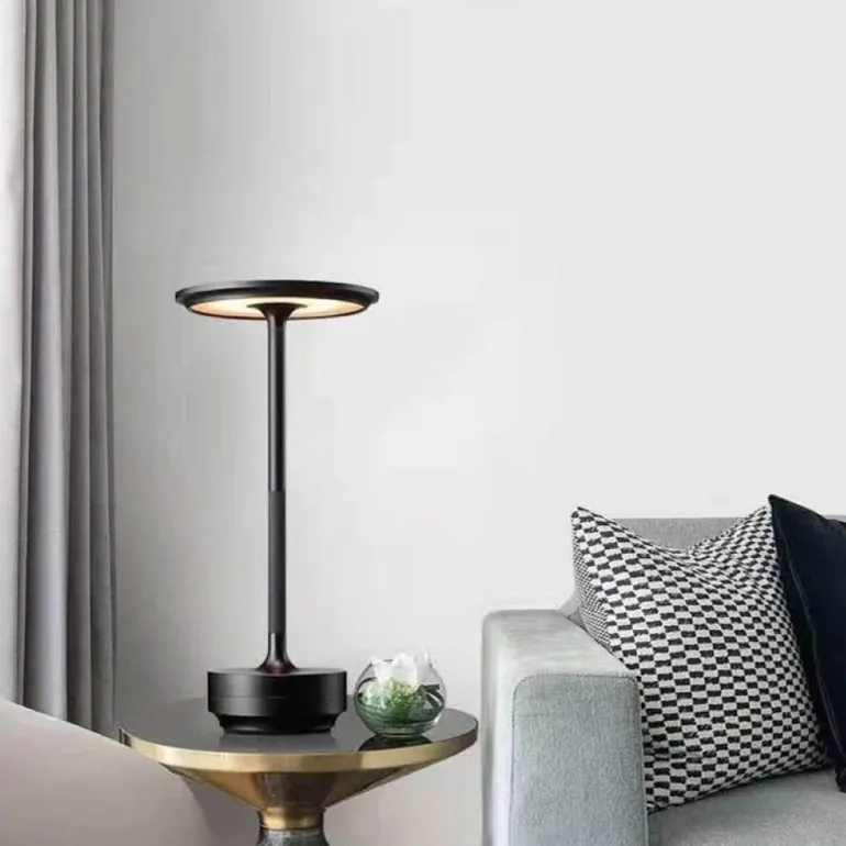 Modern Touch Lamp - Elegant Disk Lighting Fixture