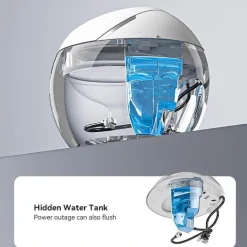 Moderne beheizte Toilette mit integriertem Wassertank